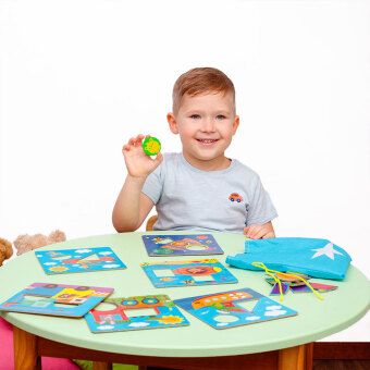 Produktbild: Lernspiel Sortierspiel mit Holzfiguren. Verkehrsmittel RW4203
