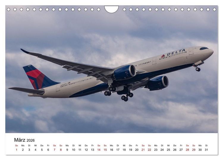 Produktbild: Flugzeuge von Airbus 2026 (Wandkalender 2026 DIN A4 quer), CALVENDO Monatskalender