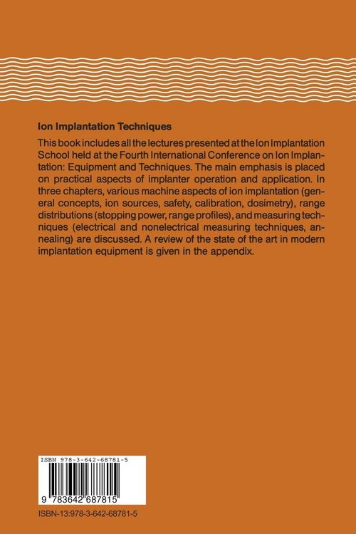 Produktbild: Ion Implantation Techniques