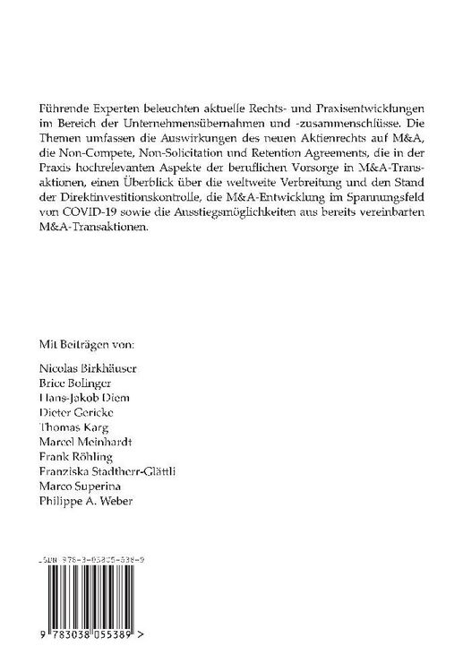 Produktbild: Mergers & Acquisitions in Recht und Praxis