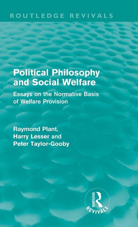Produktbild: Political Philosophy and Social Welfare (Routledge Revivals)