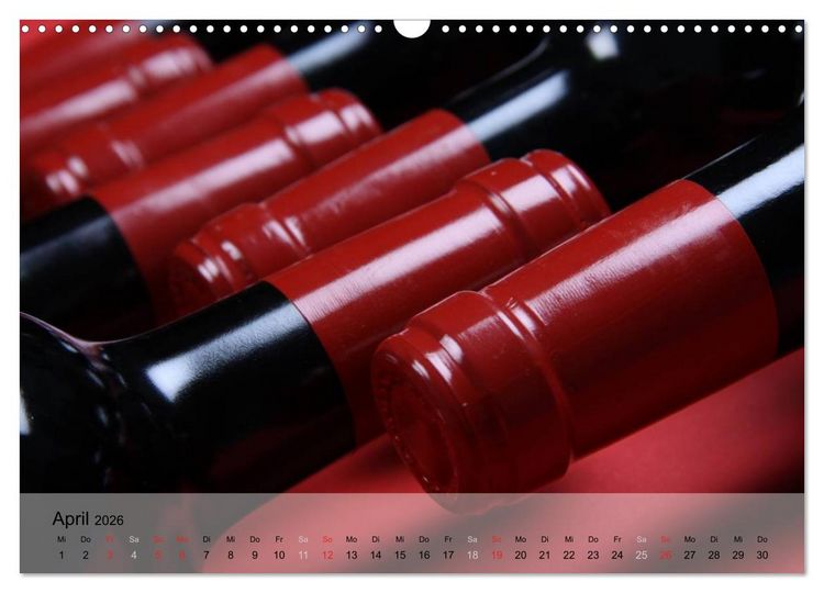 Produktbild: Wein schmeckt fein (Wandkalender 2026 DIN A3 quer), CALVENDO Monatskalender