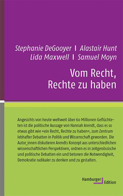 Bild vom Artikel Vom Recht, Rechte zu haben vom Autor Stephanie DeGooyer
