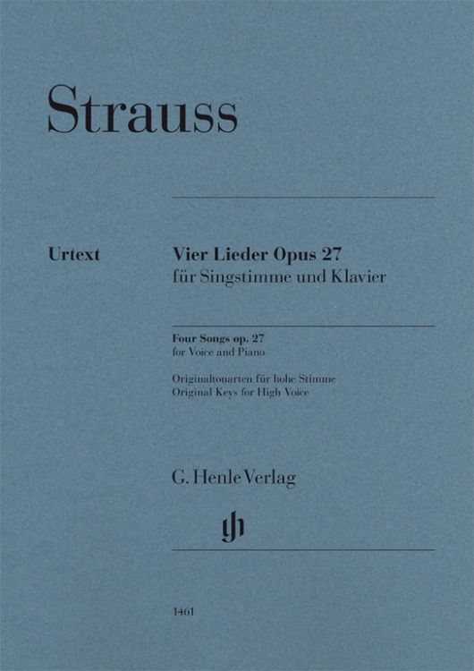 Produktbild: Richard Strauss - Vier Lieder op. 27