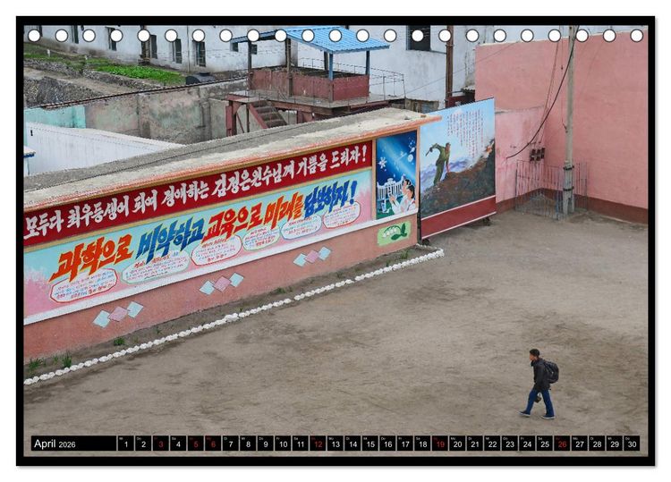 Produktbild: Nordkorea - Die gro&szlig;e Leere (Tischkalender 2026 DIN A5 quer), CALVENDO Monatskalender