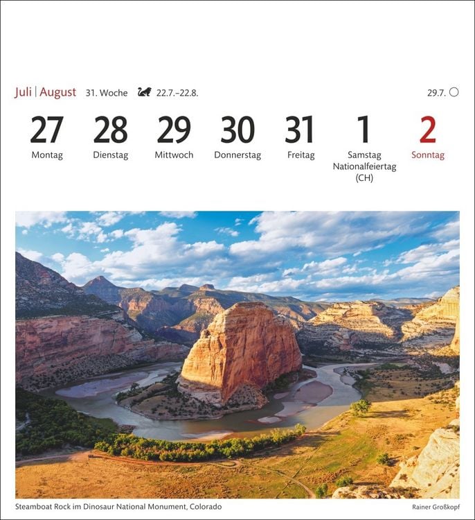 Produktbild: USA Sehnsuchtskalender 2026 - Wochenkalender mit 53 Postkarten