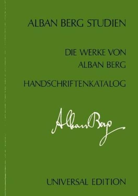 Produktbild: Handschriftenkatalog der Werke Alban Bergs