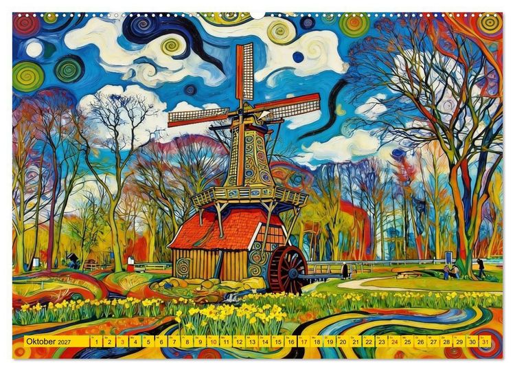 Produktbild: Farbenfrohes Landleben (Wandkalender 2027 DIN A2 quer), CALVENDO Monatskalender
