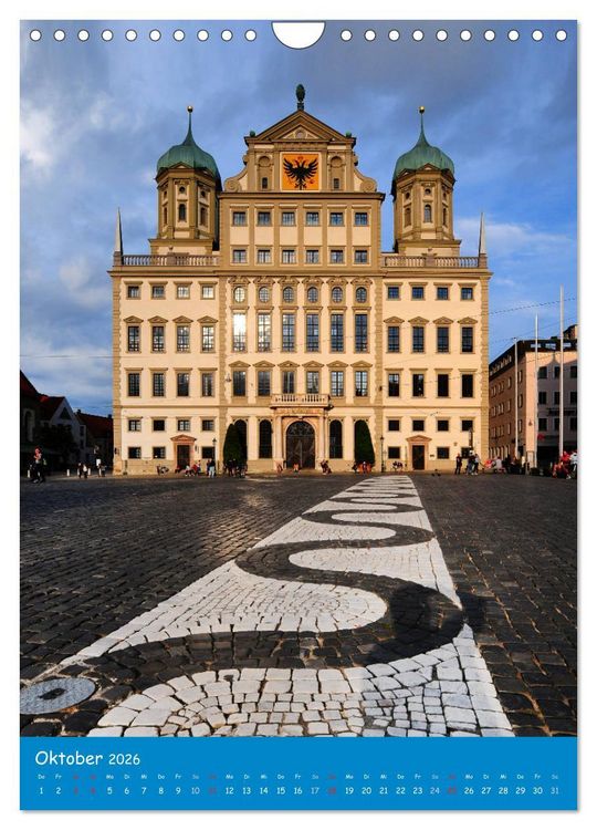 Produktbild: Spaziergang durch Augsburg (Wandkalender 2026 DIN A4 hoch), CALVENDO Monatskalender