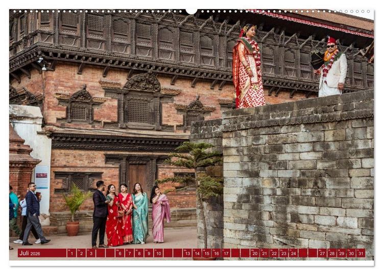 Produktbild: K&ouml;nigsst&auml;tte im Kathmandutal (Wandkalender 2026 DIN A2 quer), CALVENDO Monatskalender