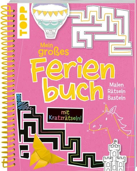 Produktbild: Mein gro&szlig;es Ferienbuch mit Kratzr&auml;tseln! (Pink)