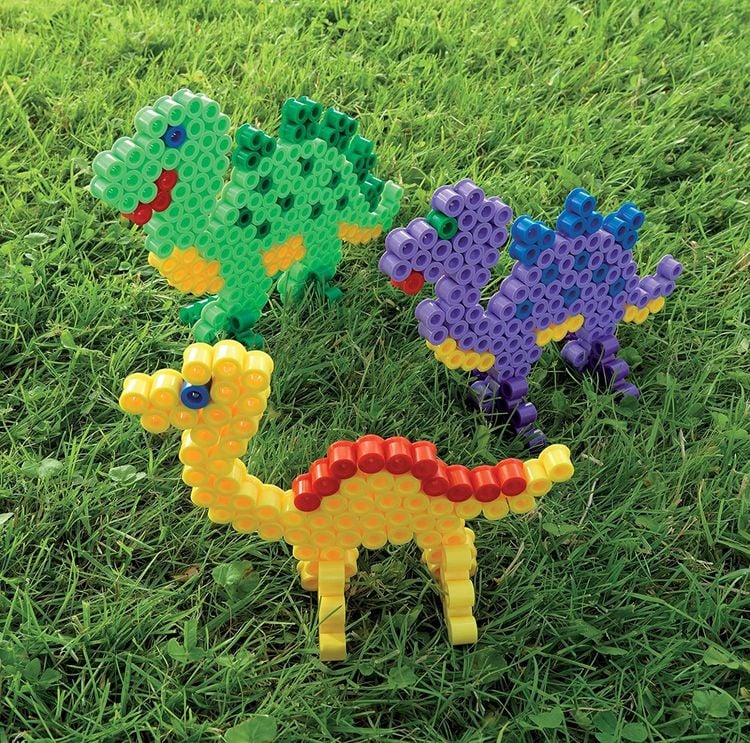 Produktbild: Hama 8742 - My first Hama, Box mit ca. 600 Maxi-Bügelperlen, Stiftplatte und Zubehör, Dinosaurier