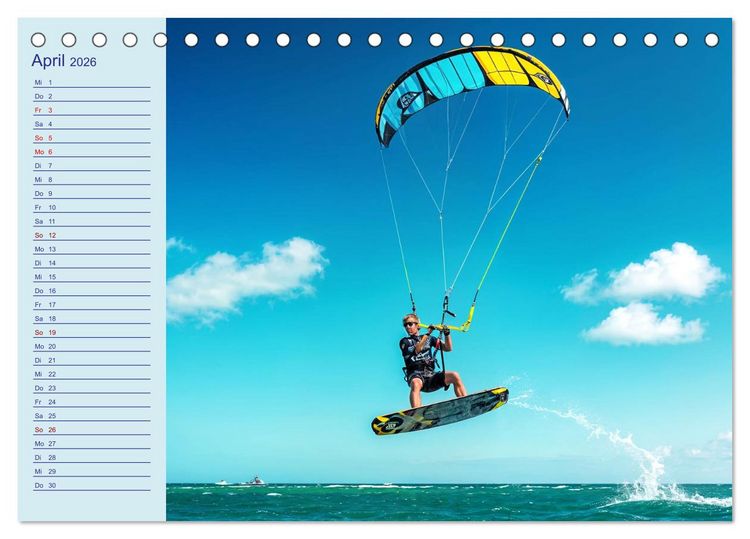 Produktbild: KI Aqua-Emotionen - Ein Jahr voller Wassersport (Tischkalender 2026 DIN A5 quer), CALVENDO Monatskalender