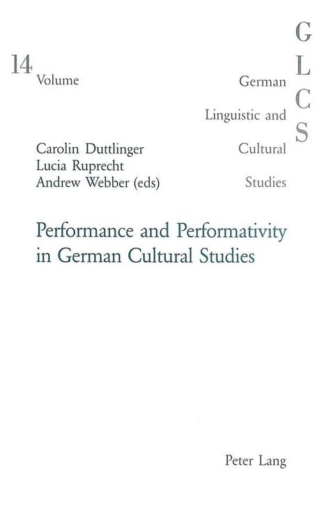 Produktbild: Performance and Performativity in German Cultural Studies