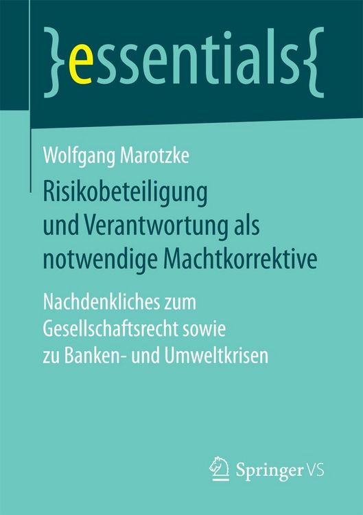Produktbild: Risikobeteiligung und Verantwortung als notwendige Machtkorrektive