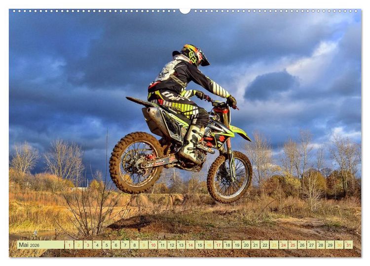 Produktbild: Motocross - so cool (Wandkalender 2026 DIN A2 quer), CALVENDO Monatskalender