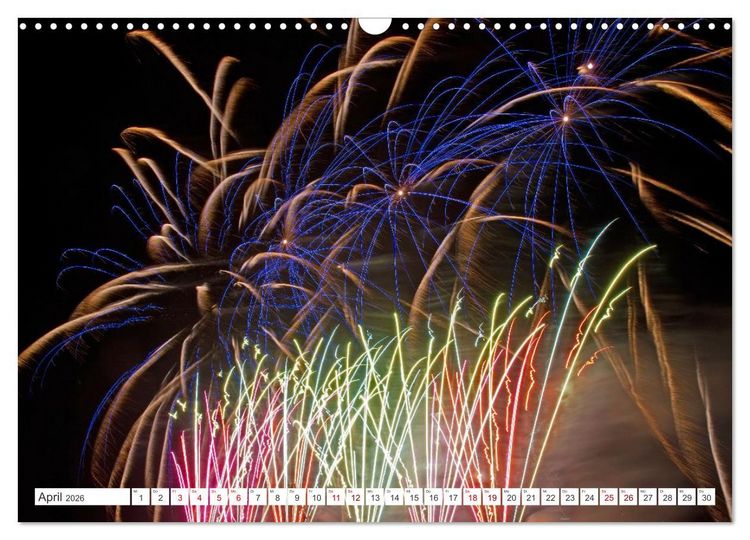 Produktbild: Feuerwerk - Kunstwerke am Himmel (Wandkalender 2026 DIN A3 quer), CALVENDO Monatskalender
