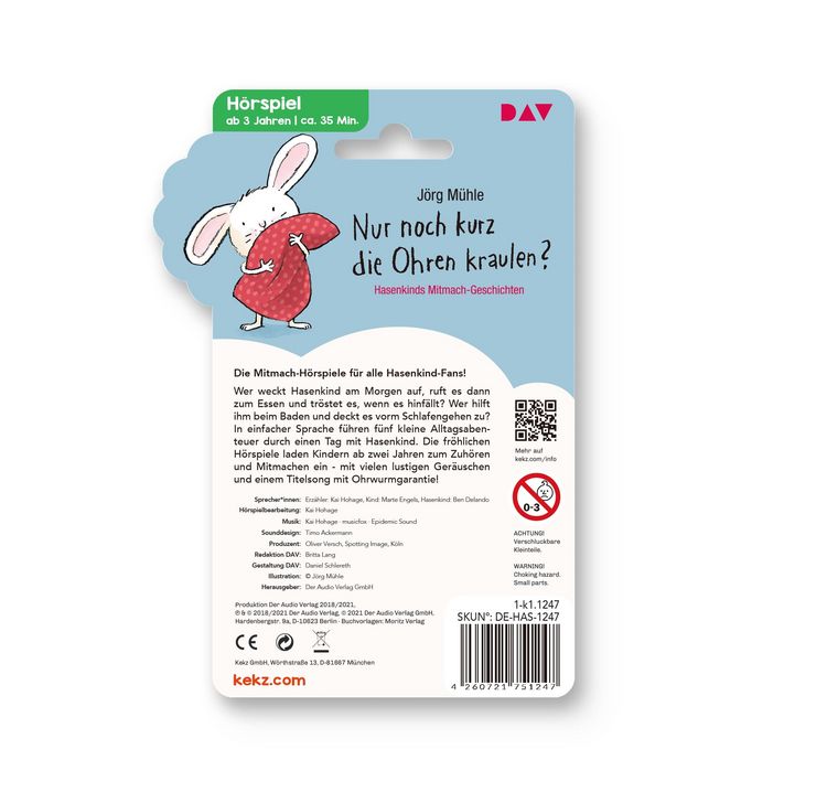 Produktbild: Nur noch kurz die Ohren kraulen? Hasenkinds Mitmach-Geschichten als Kekz