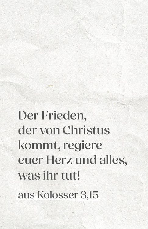 Produktbild: Frieden - Segen zum Mitnehmen