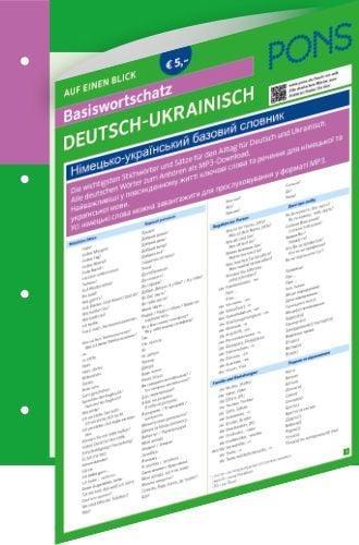Produktbild: PONS Basiswortschatz auf einen Blick Deutsch-Ukrainisch