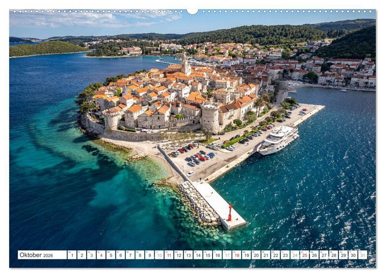 Produktbild: Kroatien von oben (hochwertiger Premium Wandkalender 2026 DIN A2 quer), Kunstdruck in Hochglanz