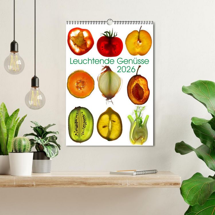 Produktbild: Leuchtende Gen&uuml;sse (Wandkalender 2026 DIN A3 hoch), CALVENDO Monatskalender