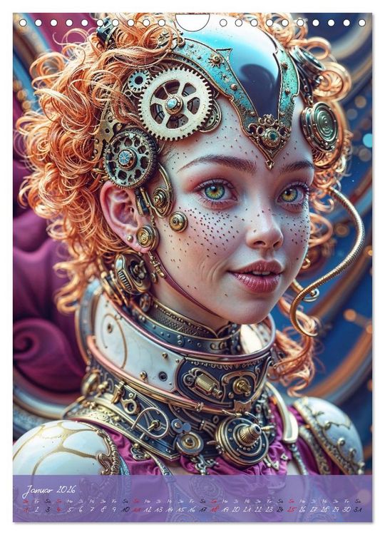 Produktbild: Fantasie-K&ouml;niginnen des Steampunk - Digitale Kunst (Wandkalender 2026 DIN A4 hoch), CALVENDO Monatskalender