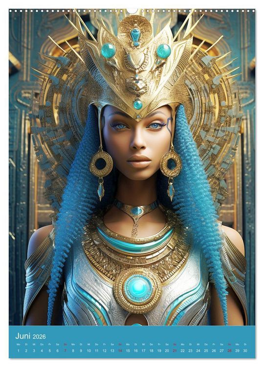 Produktbild: Antike Priesterinnen. Kunstvolle Fantasy-Portraits (hochwertiger Premium Wandkalender 2026 DIN A2 hoch), Kunstdruck in Hochglanz