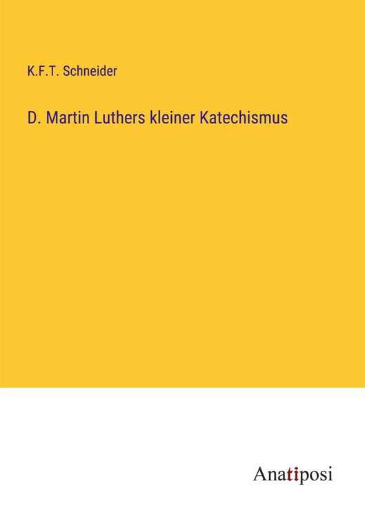 Produktbild: D. Martin Luthers kleiner Katechismus