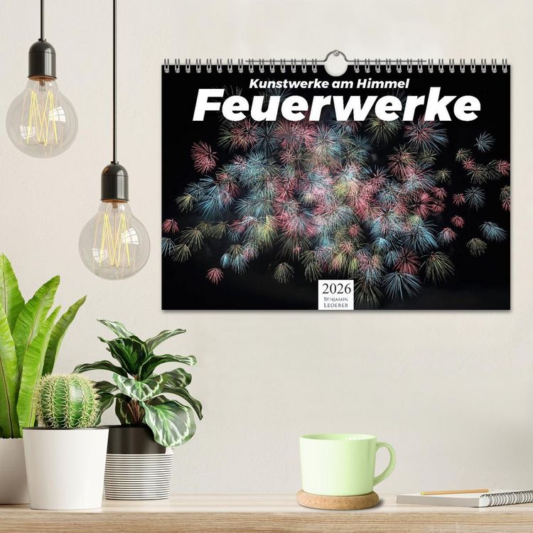 Produktbild: Feuerwerke - Kunstwerke am Himmel (Wandkalender 2026 DIN A4 quer), CALVENDO Monatskalender