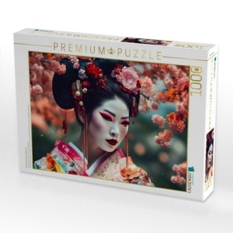 Produktbild: CALVENDO Puzzle Geisha mit buntem Gewand | 1000 Teile Lege-Gr&ouml;&szlig;e 64x48cm Foto-Puzzle f&uuml;r gl&uuml;ckliche Stunden