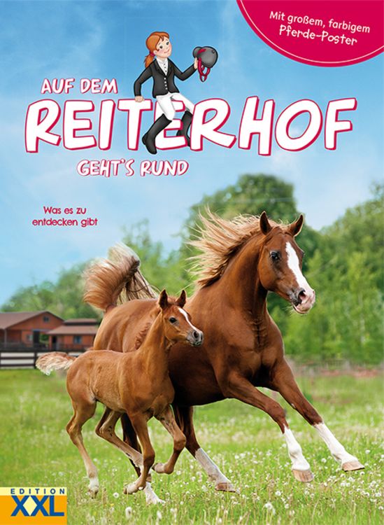 Produktbild: Auf dem Reiterhof geht&acute;s rund - mit gro&szlig;em, farbigem Pferde-Poster
