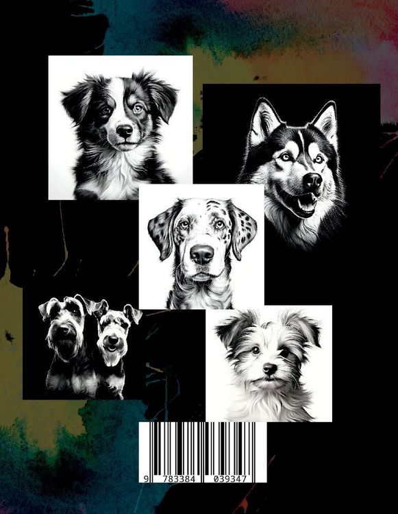 Produktbild: Hunde Malbuch &bdquo;Fotorealistisch&ldquo;.