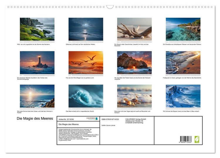 Produktbild: Die Magie des Meeres (Wandkalender 2026 DIN A2 quer), CALVENDO Monatskalender