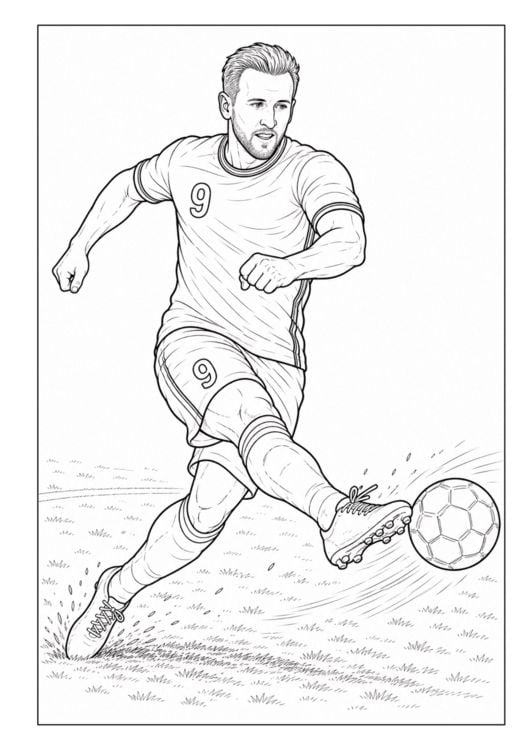 Produktbild: WM 2026 Fu&szlig;ball Malbuch f&uuml;r Kinder ab 6 Jahren mit 70 authentischen Spielerzeichnungen