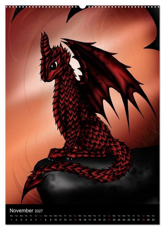Produktbild: Dragons (High Quality Premium Wall Calendar 2027 DIN A2 portrait),CALVENDO 12 Month Wall Calendar