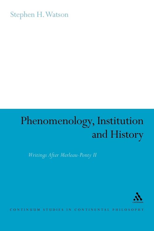 Produktbild: Phenomenology, Institution and History