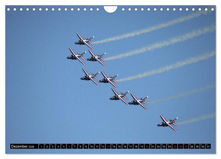 Produktbild: Augenblicke in der Luft: Patrouille de France (Wandkalender 2026 DIN A4 quer), CALVENDO Monatskalender