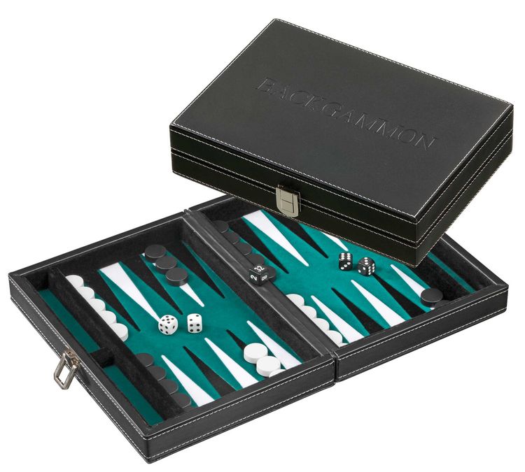 Produktbild: Backgammon Tinos, klein, gr&uuml;n, magnetisch