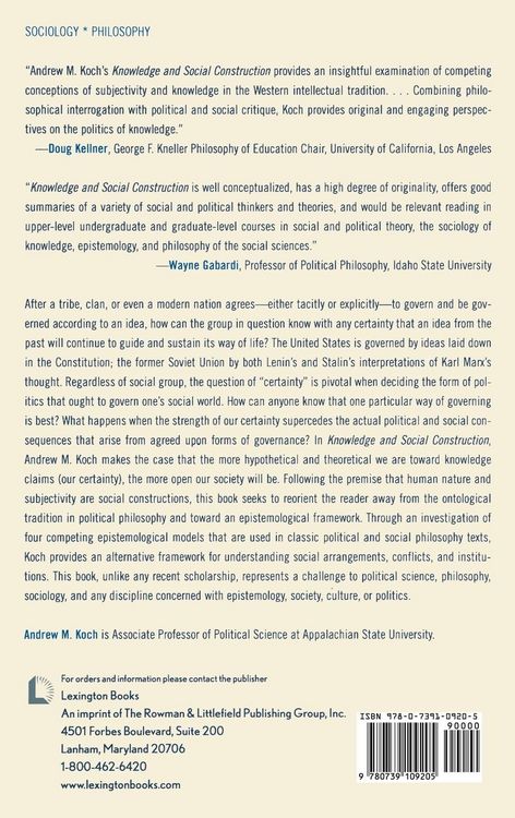 Produktbild: Knowledge and Social Construction