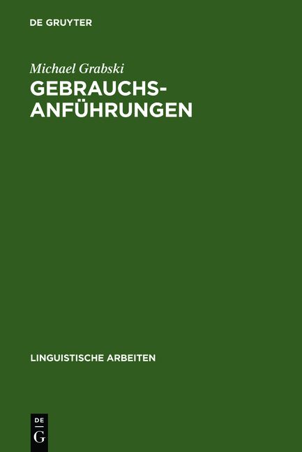 Produktbild: Gebrauchsanf&uuml;hrungen