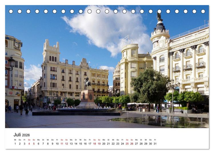 Produktbild: C&oacute;rdoba -Temperamentvolles Andalusien (Tischkalender 2026 DIN A5 quer), CALVENDO Monatskalender