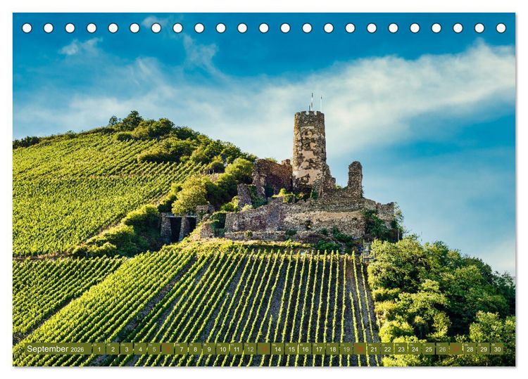 Produktbild: Burgen und Festungen am Mittelrhein (Tischkalender 2026 DIN A5 quer), CALVENDO Monatskalender