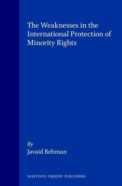 Produktbild: The Weaknesses in the International Protection of Minority