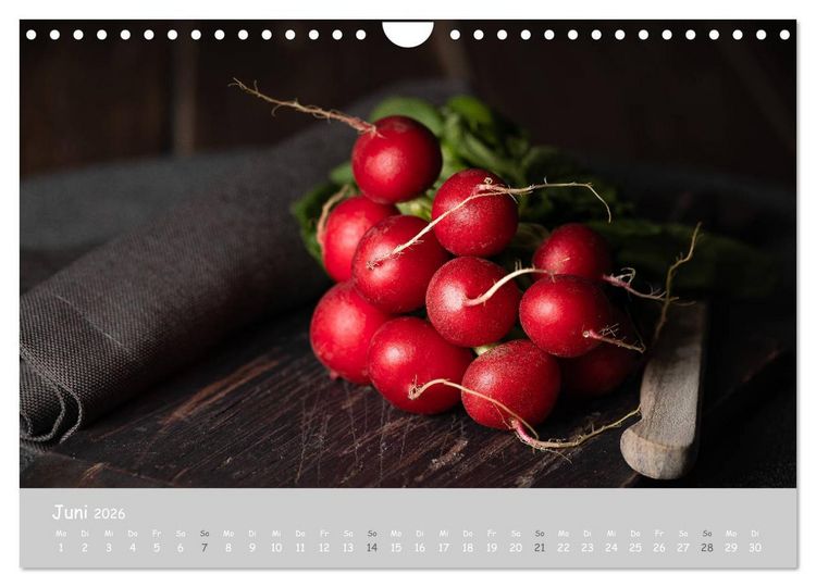Produktbild: authentic FOOD art Obst und Gem&uuml;se (Wandkalender 2026 DIN A4 quer), CALVENDO Monatskalender