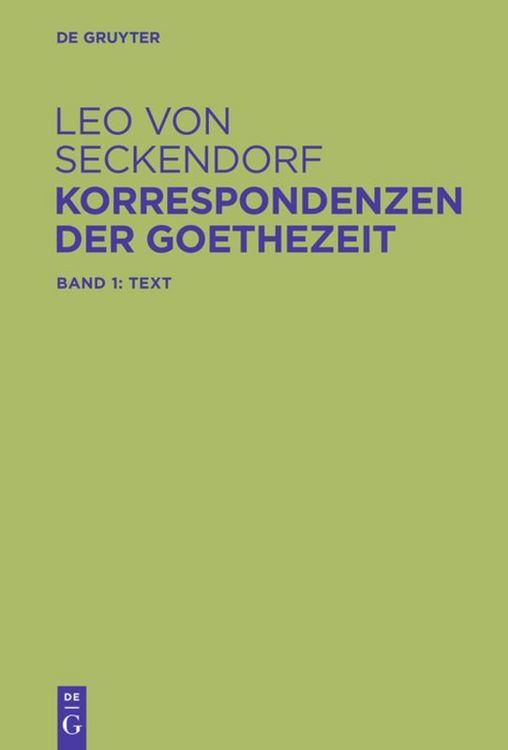 Produktbild: Korrespondenzen der Goethezeit