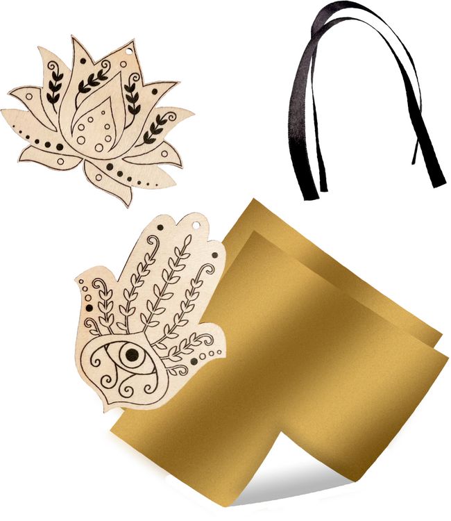 Produktbild: Holzanh.m.Goldfolie gestalten - Spirit & S.(Crea.Time),sort.