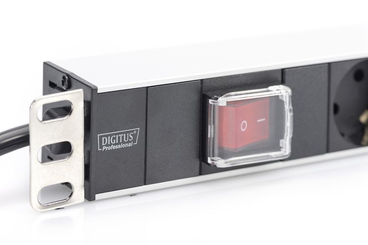 Produktbild: Digitus DN-19 PDU-7S 19 Zoll Netzwerkschrank-Steckdosenleiste Schutzkontaktsteckdose mit Schalter