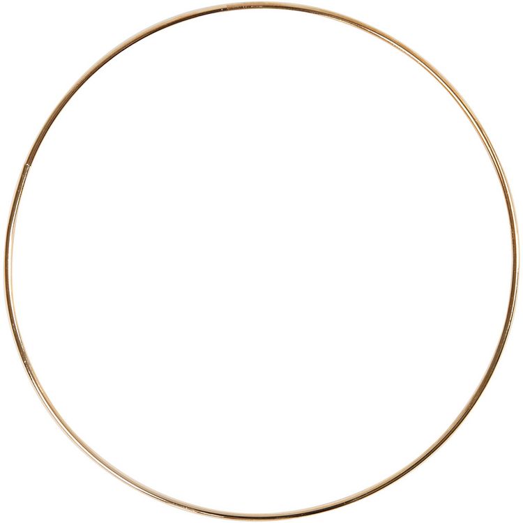 Produktbild: Creativ Company Ring aus Metalldraht, D 20 cm, Dicke 3 mm, Gold, 1 Stk