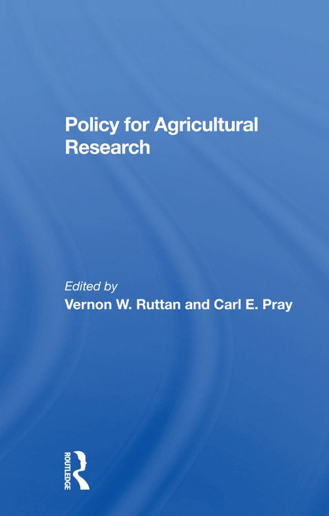 Produktbild: Ruttan, V: Policy For Agricultural Research